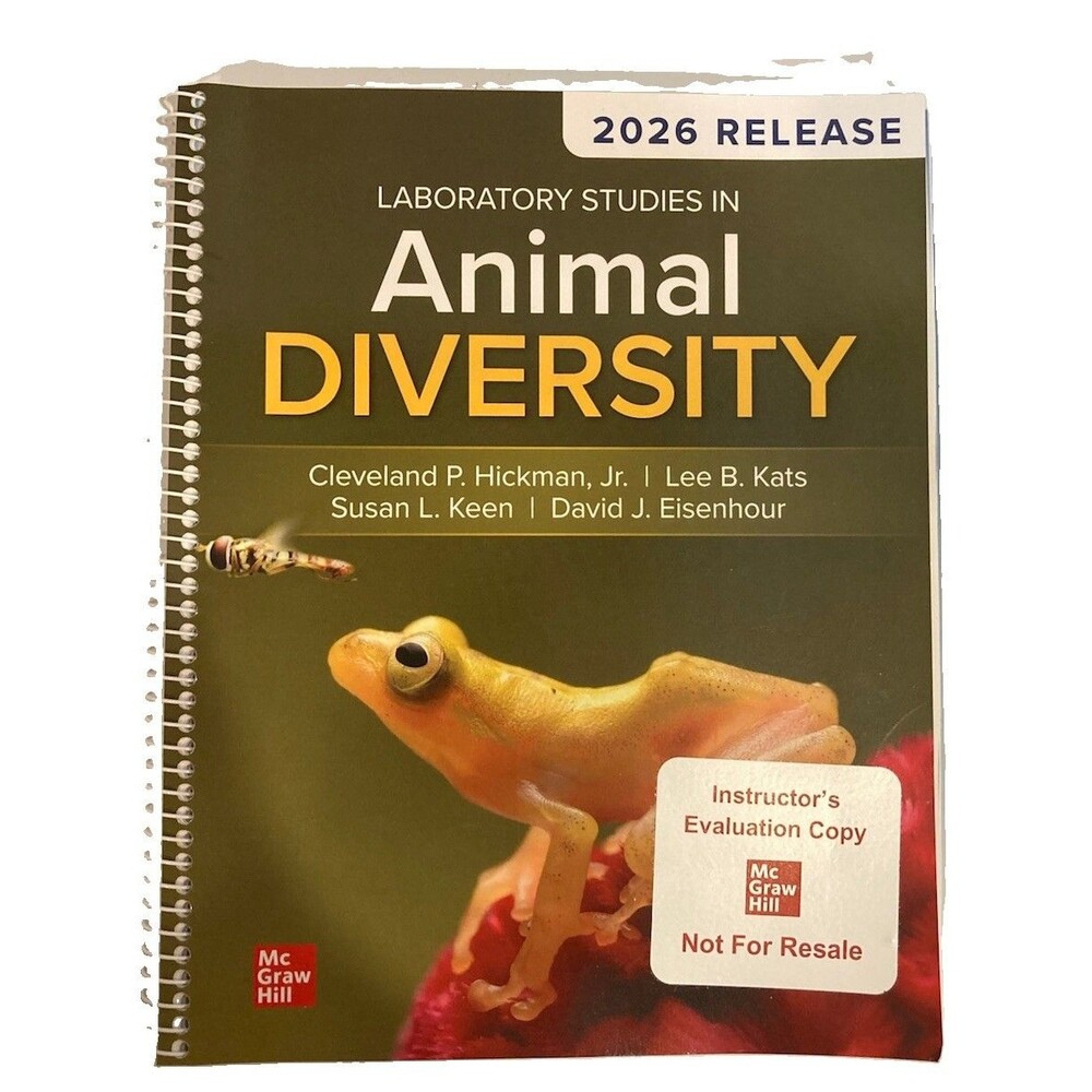 Laboratory Studies in Animal Diversity 2026 Release by Hickman - LIKE NEW